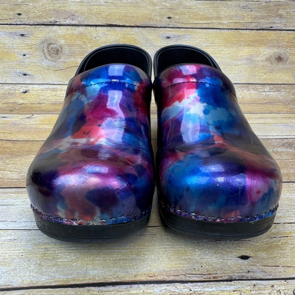 Dansko Clogs Womens 40 EU (9.5-10) Multicolor Leather Professional Nursing Y2K - Picture 6 of 16